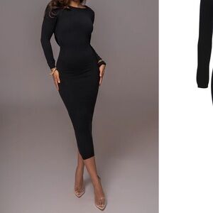 Black Knit Maxi Dress